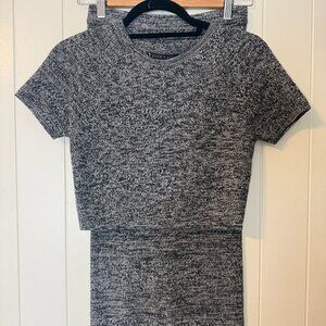 Alice & Olivia Knit Crop Top and Midi Skirt